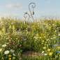 Preview: Zauberhafter Gartenstecker Bilbao mit goldenem Vogel und zwei Glocken ca. 125 cm - Gartendekoration